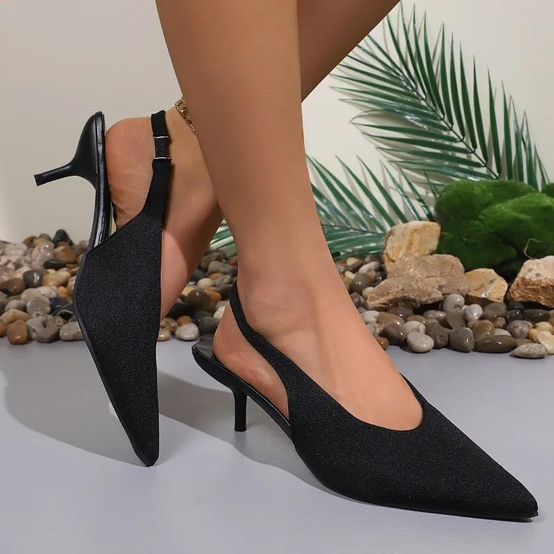 Fashion Ladies Shoes 2025 Slip-on Women's High Heels Fashion Shallow Office and Career Summer Plus Size Best Seller Closed Toe Sandals