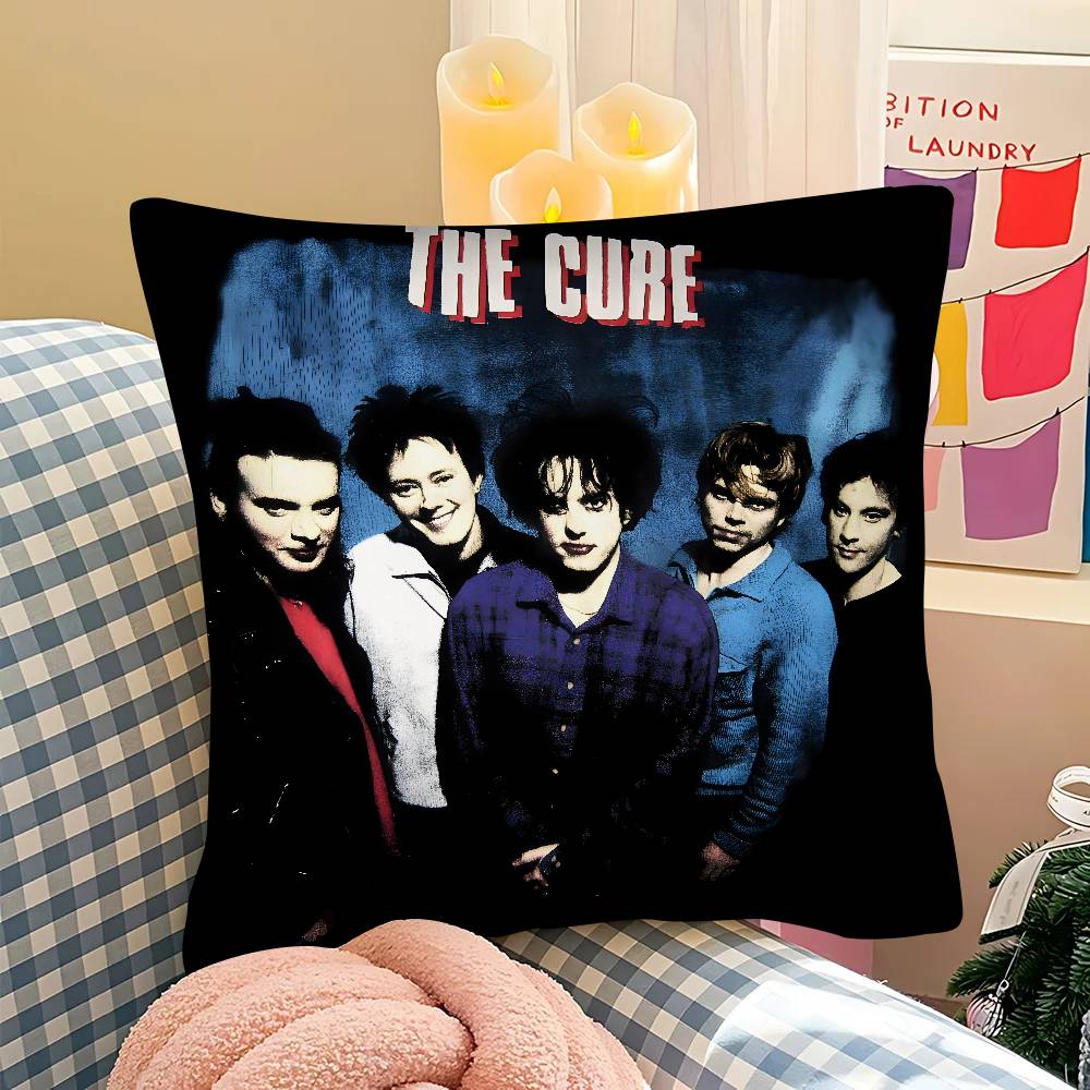 

pc Classic TThe CCure Rock Band Pillow Case Fashion Square Pillowcase Bedroom Sofa Room Ins Decoration Leisure 40x40 cm