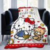 1pc. Hello Kitty Cute Cartoon Print Blanket - Perfect for Home, Office, Outdoor Use, Gift Idea, Suitable for Al