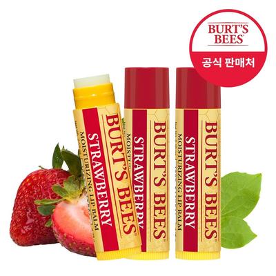 Burt's Bees Moisturizing Lip Balm Random Delivery 4,25g, Φράουλα, 3 τεμ.