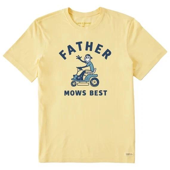 

Life is Good. Men s Jake Father Mows Best Short Sleeve Crusher Tee, Sandy Yellow M