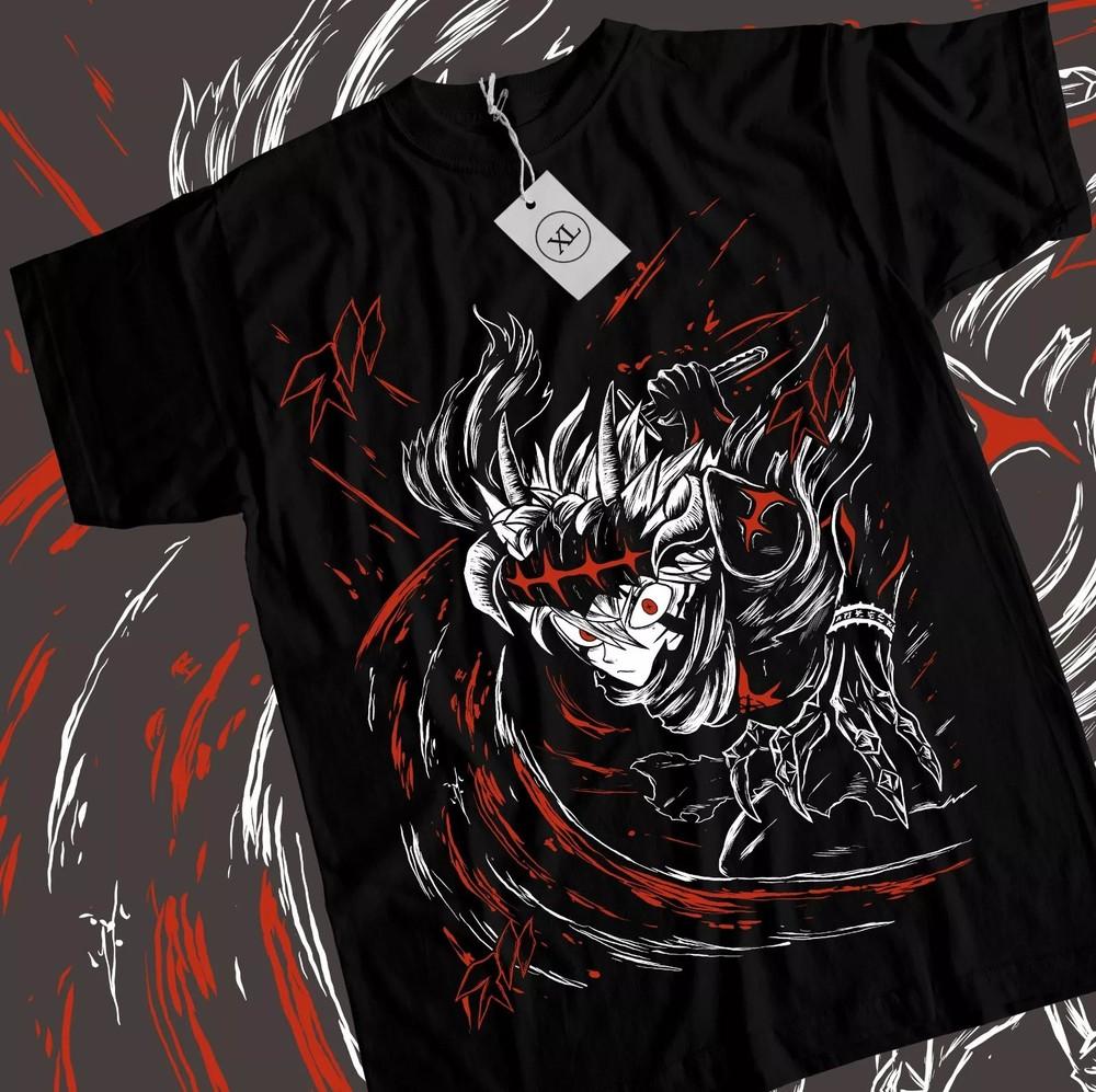 Asta Yuno  Black Clover Top Anime Manga Girl Gifts Black Unisex T-Shirt XL