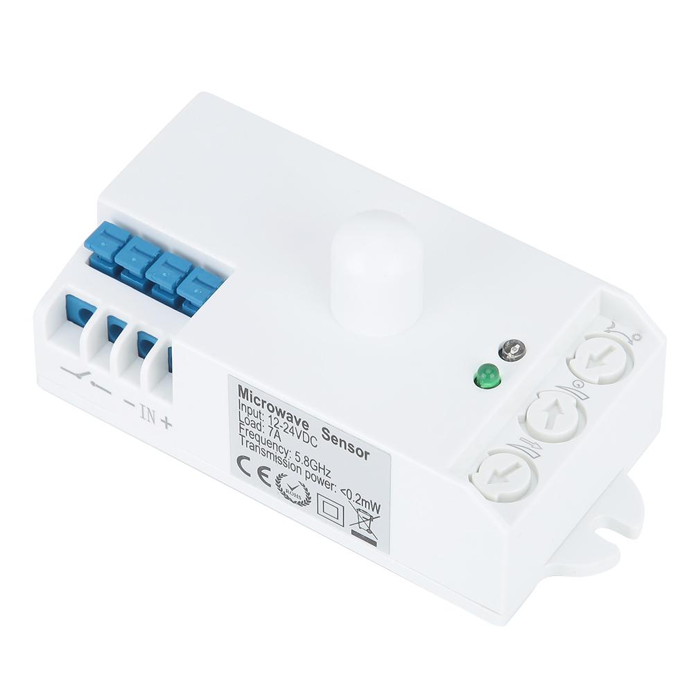 5.8GHz Intelligent Body Induction Switch Microwave Radar Light Sensor Switch DC 12 24V