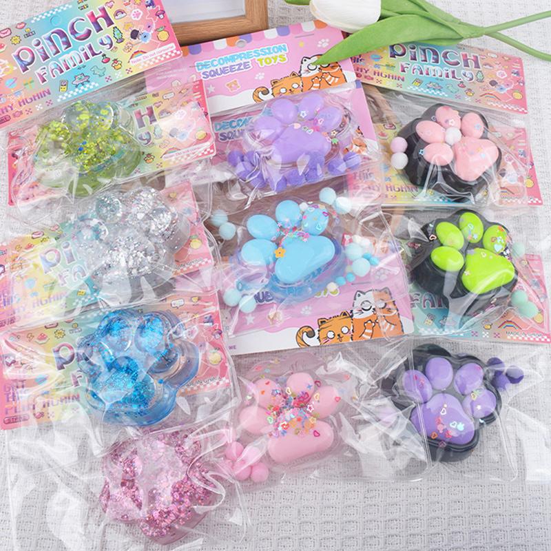 

Cute Cartoon Cat S Paw Pinch Fidget Toy Slow Rebound Stress Relief Cat S Paw Squeeze Toy Children S Decompress Venting Toy