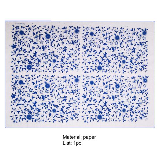 Keramik Abziehbild Einfache Bedienung Bequemes DIY Blau-Weiß Unterglasur Abziehbildpapier Keramikwerkzeug für Geschenk