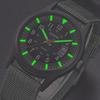 Round Dial Nylon Strap Men Boy Date Quartz Wrist Watch Gift