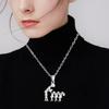 Silver Color Mom Daughter Family Necklace Stainless Steel Chain Daughter Silhouettes Necklace Mothers Day Jewelry