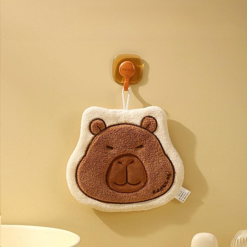 Asciugamano da appendere, simpatico cartone animato, animale, asciugamano in pile di corallo, spugna a doppio strato, super forte, assorbimento dell'acqua, asciugatura rapida, asciugamano multifunzionale