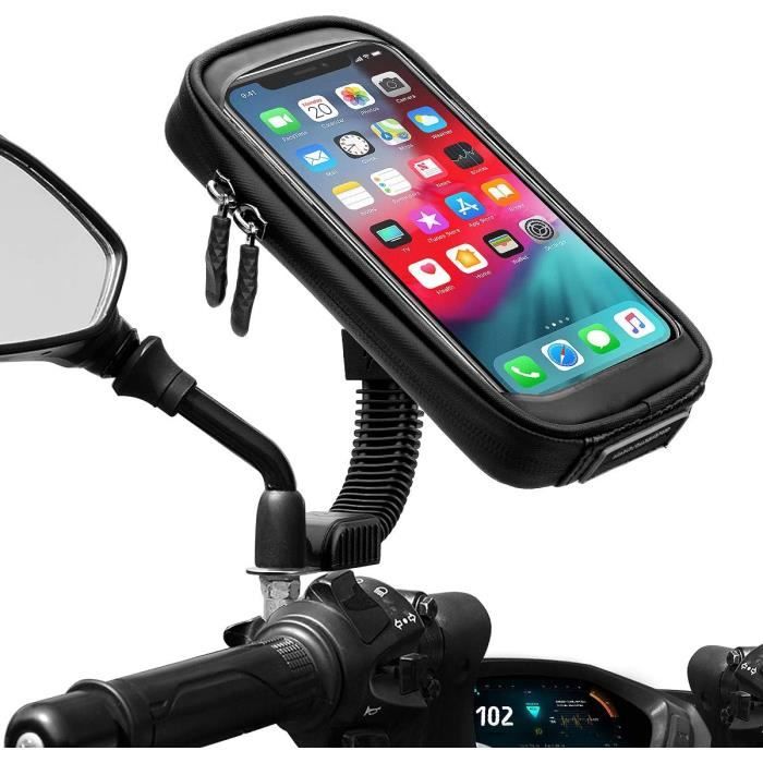 Support Smartphone Moto - ENONEO - Étanche - Rotation 360° - Compatible Jusqu'à 6,7 Pouces