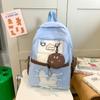 Women's Color Block Backpack Large Capacity School Bag College Cartoon Backpack