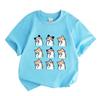 Kids Boys Girls 100% Cotton Round Neck Short Sleeve T-Shirt,