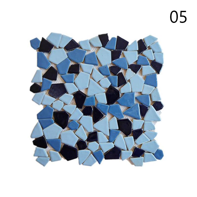 30x30cm Barevné Keramické Štěrkové Mozaikové Dlaždice Horký Pramen Bazén Rybičky Bazénové Fragmenty Toaleta Protiskluzová Dlaždicová Deska Podlaha Stěna Dekorace DIY