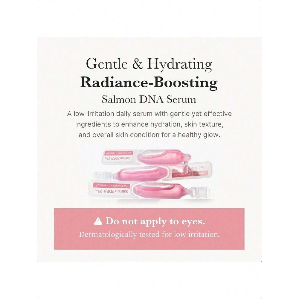 Medicube Sérum rose de jour ADN de saumon PDRN 15 ml x 10 unités | Ampoule intensive ADN de saumon PDRN 99 %, collagène, améliore l'éclat du teint