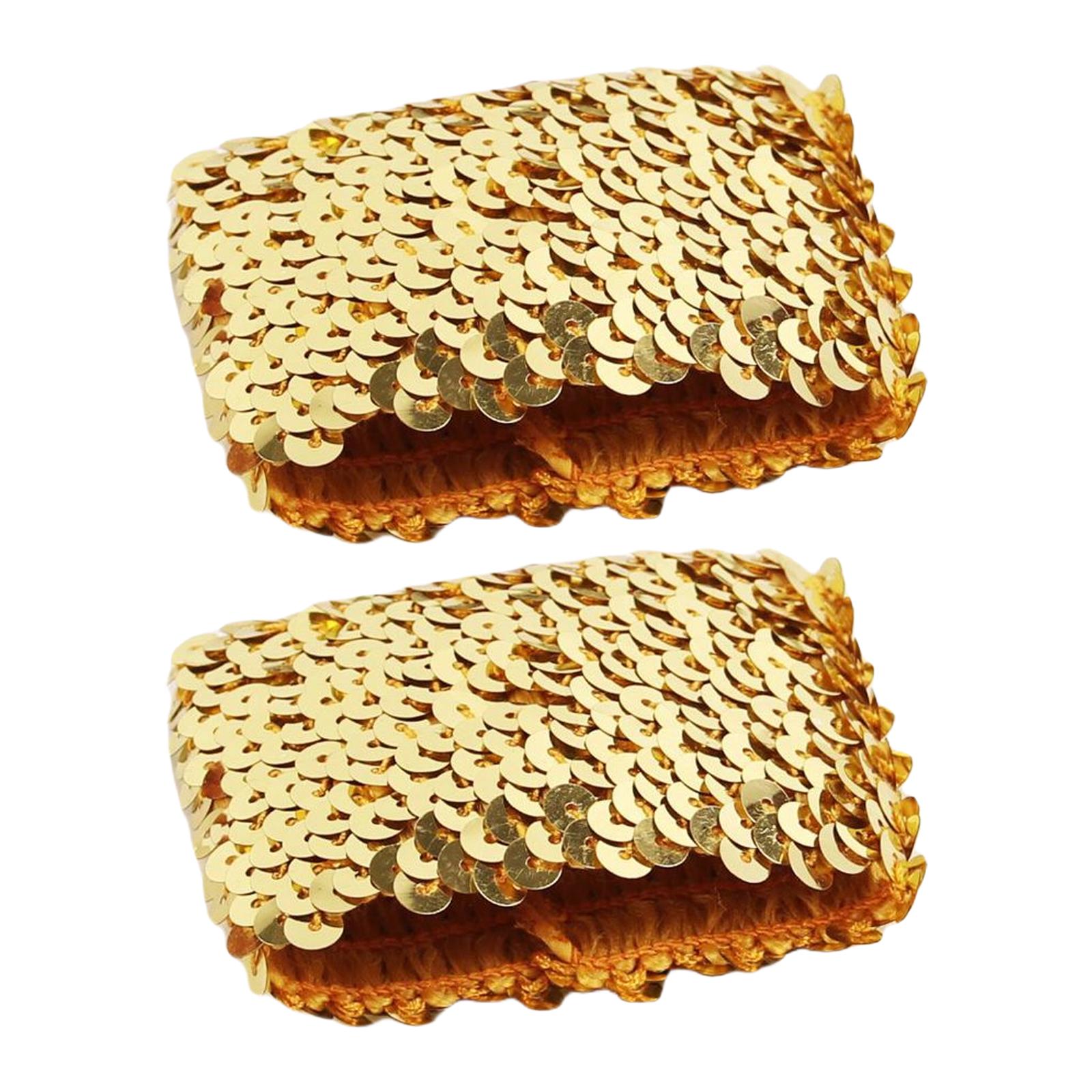 

Модные блестящие манжеты с пайетками, эластичные нарукавники для женщин и девушек, различные декоративные накладные рукава для костюмов для вечеринок золотой