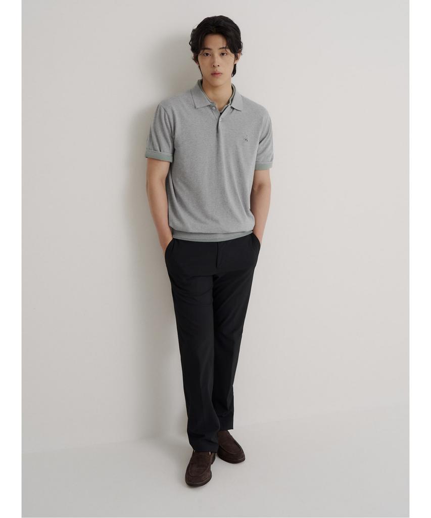 Binpolmen Poly Elastic Waist Standard Fit Pants Black