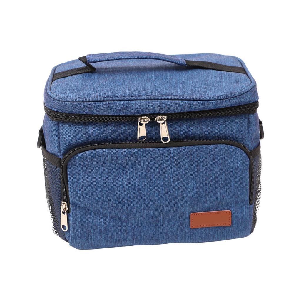 Insulated Lunch Box Oxford Cloth Leakproof Blue Waterproof Thermal Cooler Sack Food Handbags for Men Women
