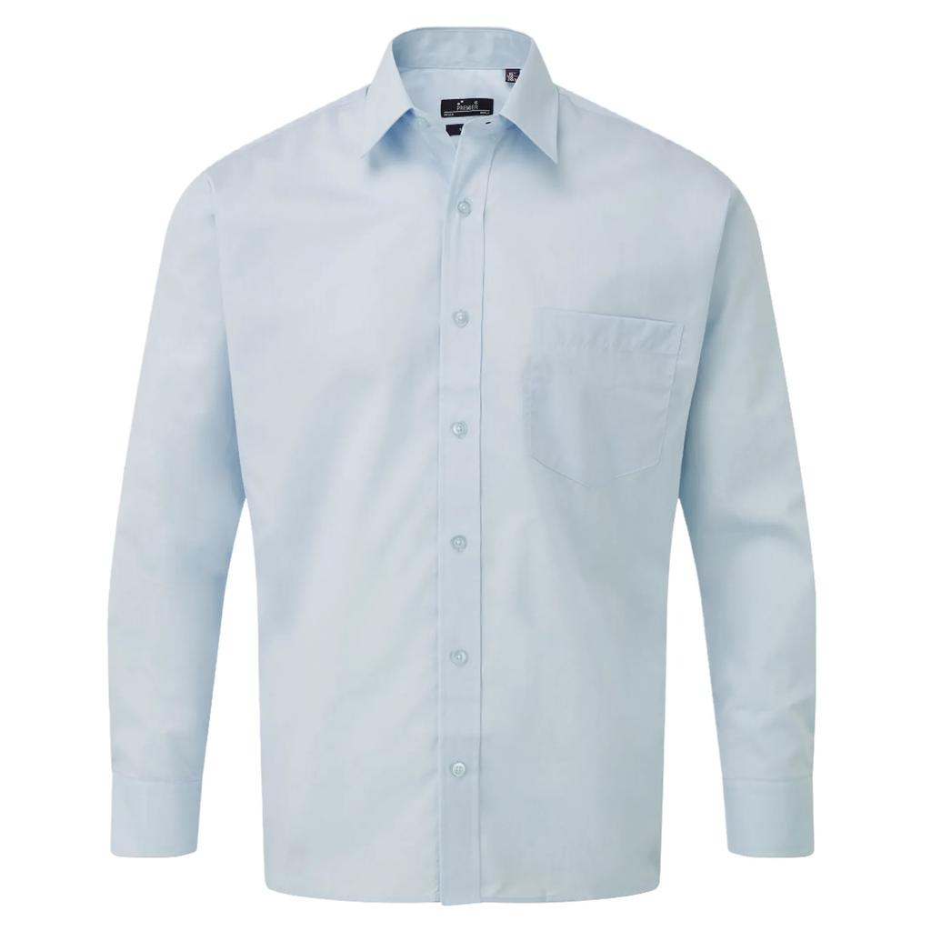 Premier Mens Poplin Long-Sleeved Shirt