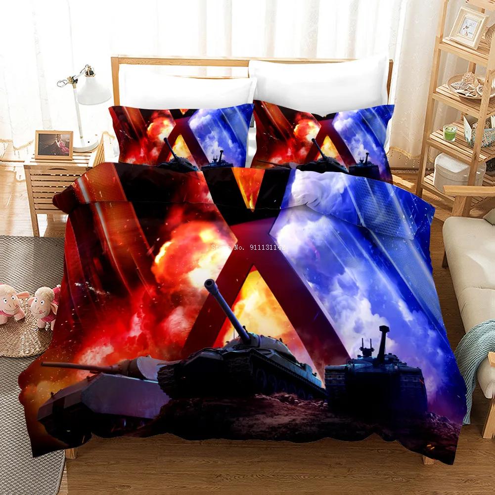 Tank Race Bedding Set Deluxe Home Textile Single Double King Queen Bedding Set Modern Down Quilt Cover And Pillowcase