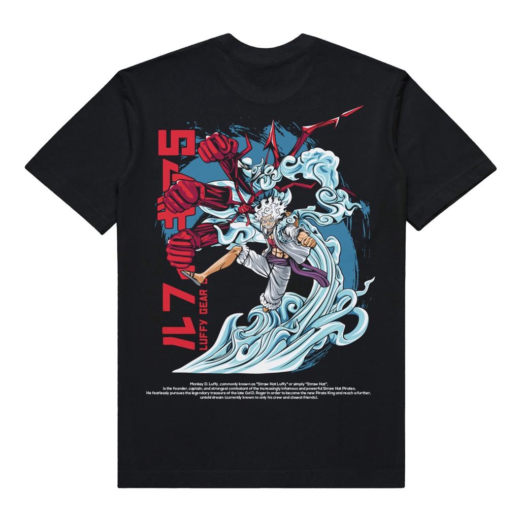 ONE PIECE Nika Luffy Gear 5 Anime Pánské Dámské Letní Tričko Volný Čas Sport Fitness Oversized Pohodlné Bavlna Krátký Rukáv Top