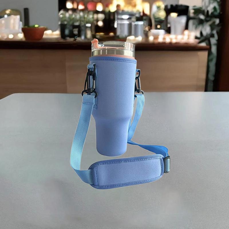 Water Bottle Carrier Bag Compatible With 40Oz Tumbler With Handle, Water Bottle Holder With Adjustable Shoulder Strap