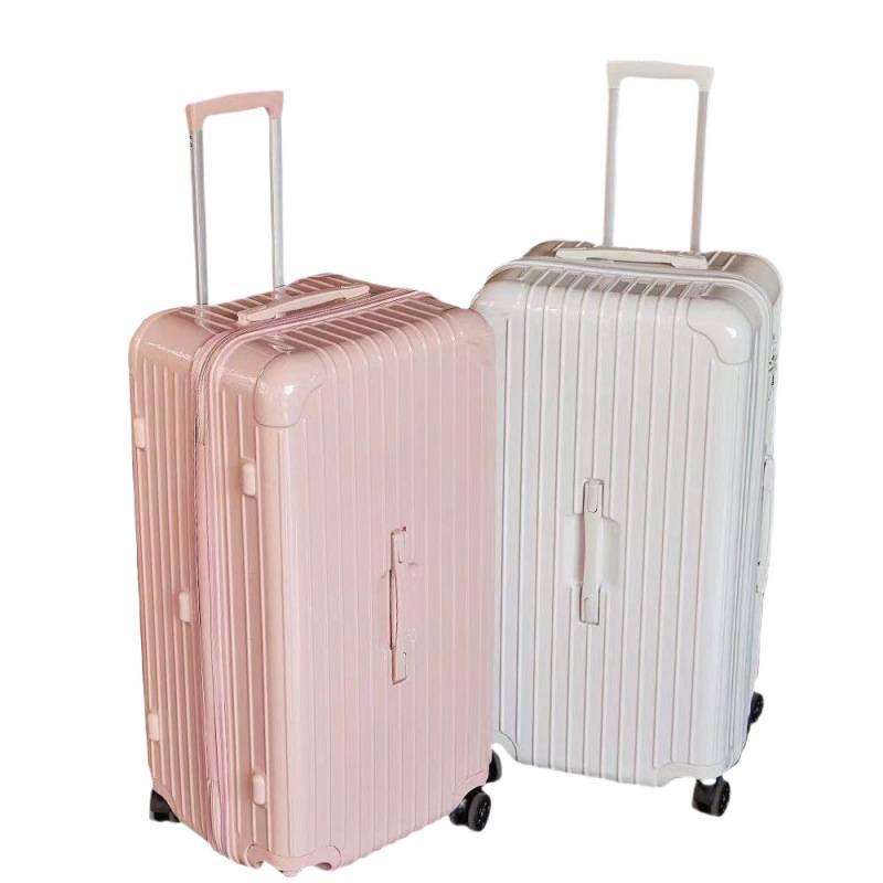 High-Capacity Durable Square Rolling Suitcase with Combination Lock for Students & Travelers