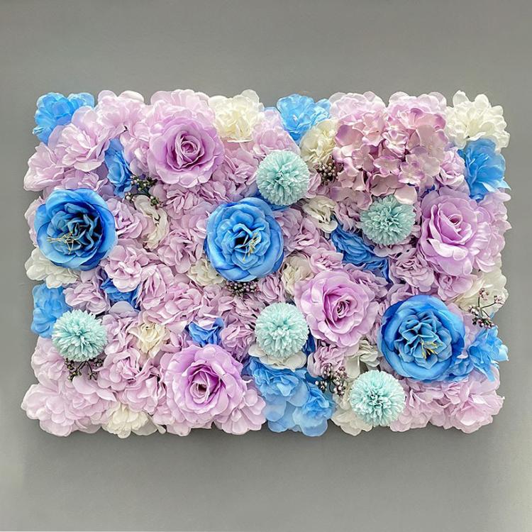 Simulated Rose Plant Silk Rose Flowers Wall Panel 3D Artificial Flower Background Wall Home Decor Wedding Party Bridal Shower