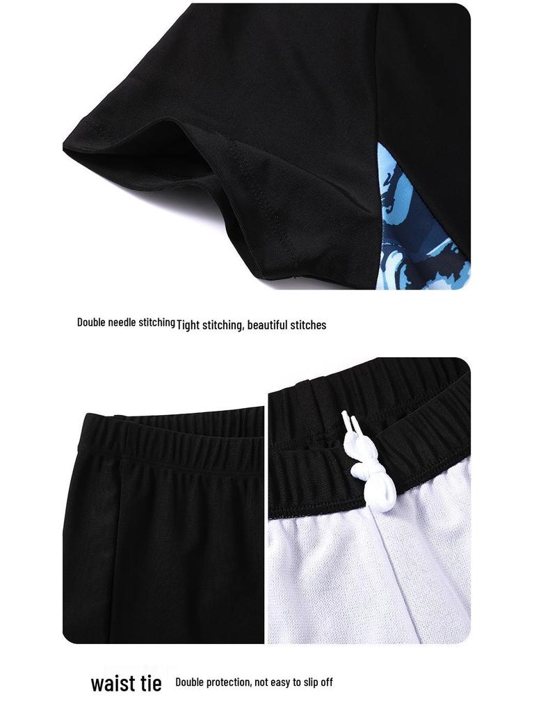 2025 Fat Boy Men's Medium & Large Split Anti-Embarrassment Swimsuit Set for Kids