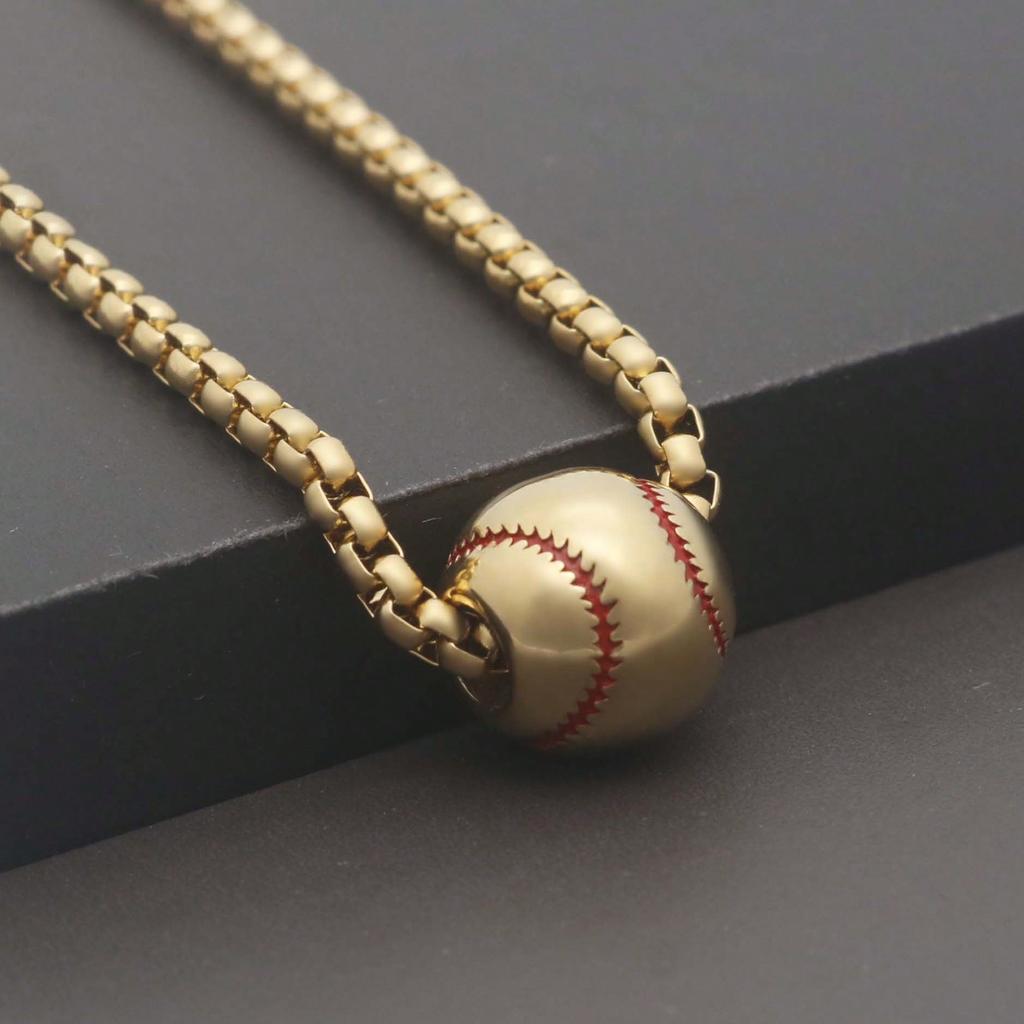 Stainless Steel Baseball Necklace For Men Women Jewelry Baseball Accessories