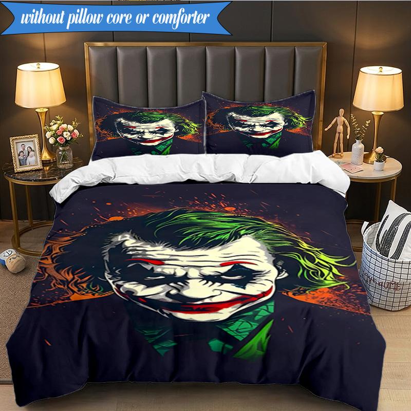3PCS The clown's Fiery Rise Bedding Set,Including 1pc Duvet Cover And 2pcs Pillowcases Perfect for Bedroom, Dormitory, Fan Christmas gift