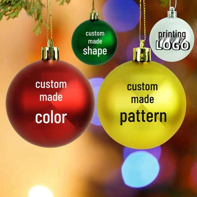 Hand-Painted Christmas Ball Ornaments - Tree Pendants & Electroplated Plastic Holiday Decorations
