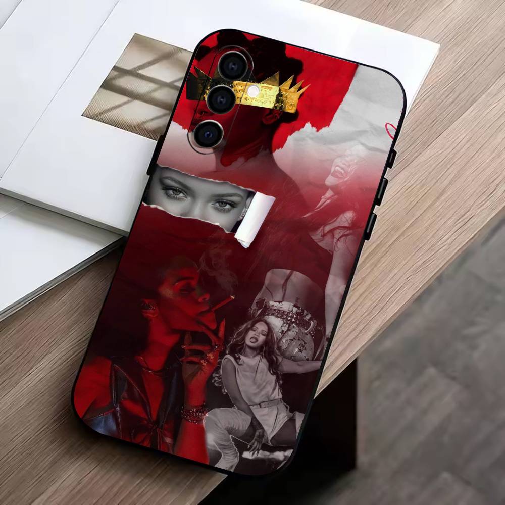 Singer-R-Rihanna  Phone Case Black Silicone Soft For Samsung Galaxy A73,A72,A71,A70,A53,A52,A51