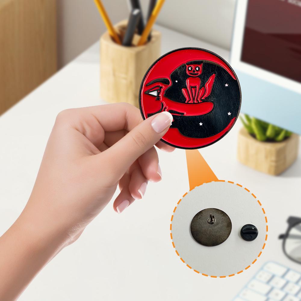 Moon & Planet Enamel Pin - Cartoon Star Pillow, Cup, Backpack, Hat Lapel Badge Jewelry Gift