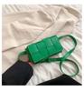 2025 New Fashion PU Woven Pillow Bag - Small Square Crossbody, Waist, and Chest Bag for Women