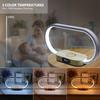 Bedside Night Light with Alarm Clock For Bedroom Touch Lamp with Wireless Charger Dimmable Wake Up Light For Birthday Gifts