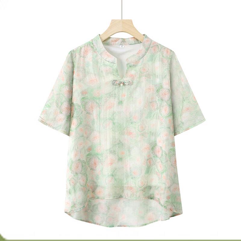 YUZHAOLIN Women's Summer Tencel Cotton Short Sleeve Casual Set