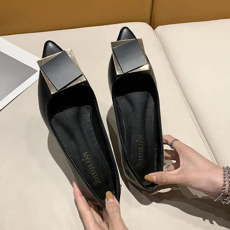 

Fashion Pointed Toe Slip-on Shoes for Women Clothing Trend 2025 Vintage Chic and Elegant Korean Style Modest A Line New in Woman Flats 35
