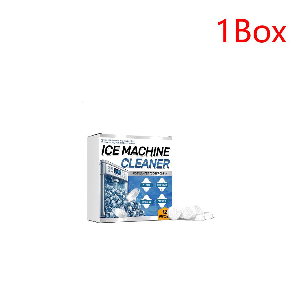 12pcs/box Effervescent Tablets Ice Machine Cleaner Descaler Cleaning Tablets for Descaling Deodorizing Dirts Stains Remover