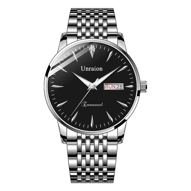 Movement Dual Calendar Non-Mechanical Men s Watch Male Student Simple