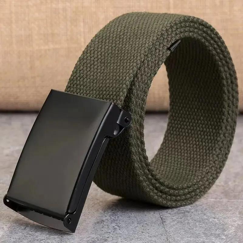 

Men s Belt Fashion New Unisex Trousers Belt Women s Belt Canvas Belt Breathable Outdoor Tactical for Jeans Adjustable Waist Belt 120cm армия зеленый