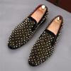 Móda Luxusní Móda Pánské Nýt Drahokam Patchwork Ležérní Boty Pánské Mokasíny Návrat Domů Svatba Plesové Šaty Prom Zapatillas Hombre
