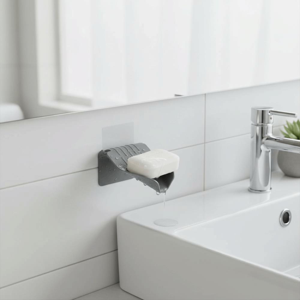 Without Installation Portable Bathroom Cleaning Tool Drain Water Prevent Water Accumulation Automatic Draining Soap Dish