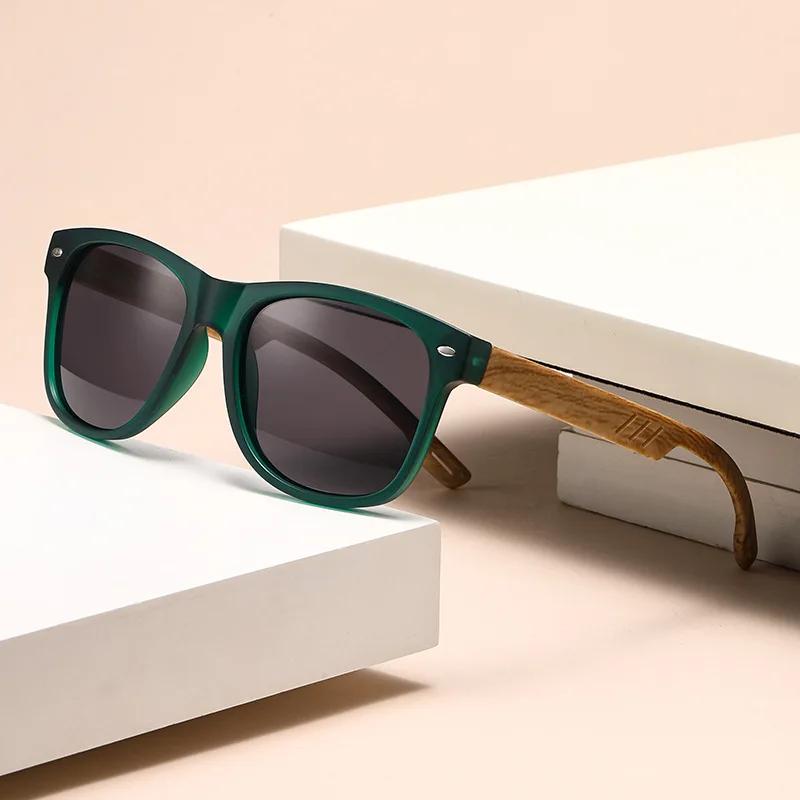 Men Women Wooden Spring Leg Sunglasses Fashion Retro UV400 Protection Sun Glasses Outdoor Driving Sports Eyewear Shades