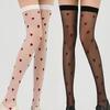 1 Pair Date Look Party Over-the-Knee Socks Valentine's Day Red Heart Pattern Cute One Size Sexy Black/White