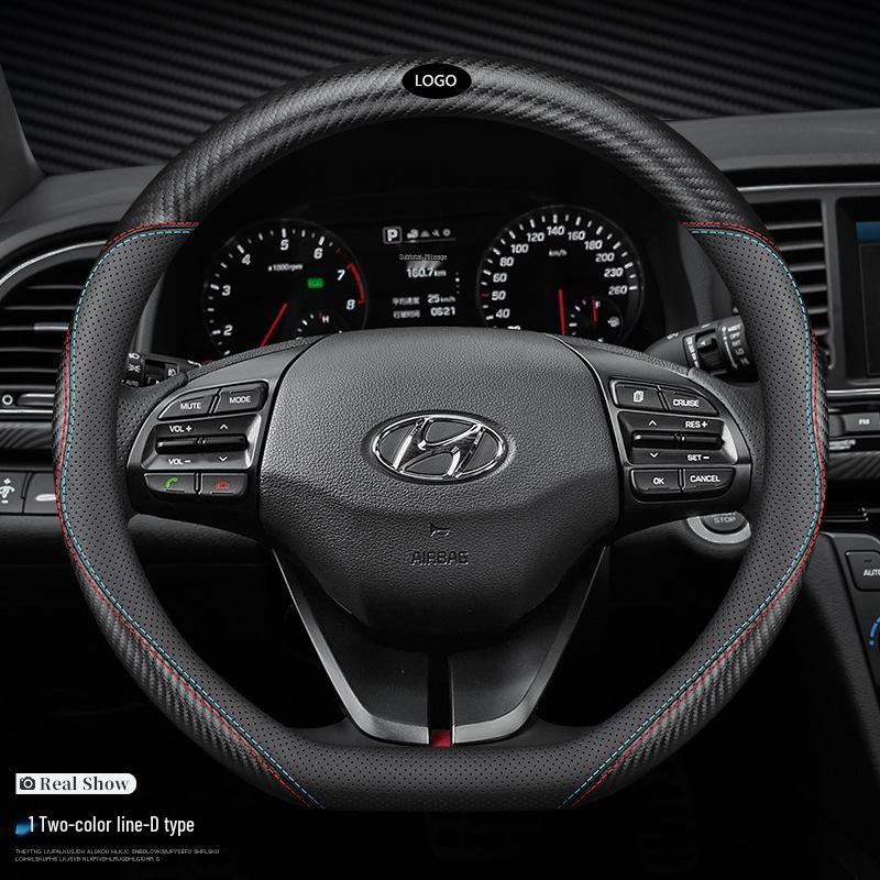Hyundai Elantra, Sonata, ix25, Festa, Mingtu, ix35 Yue Dong Genuine Leather Steering Wheel Cover