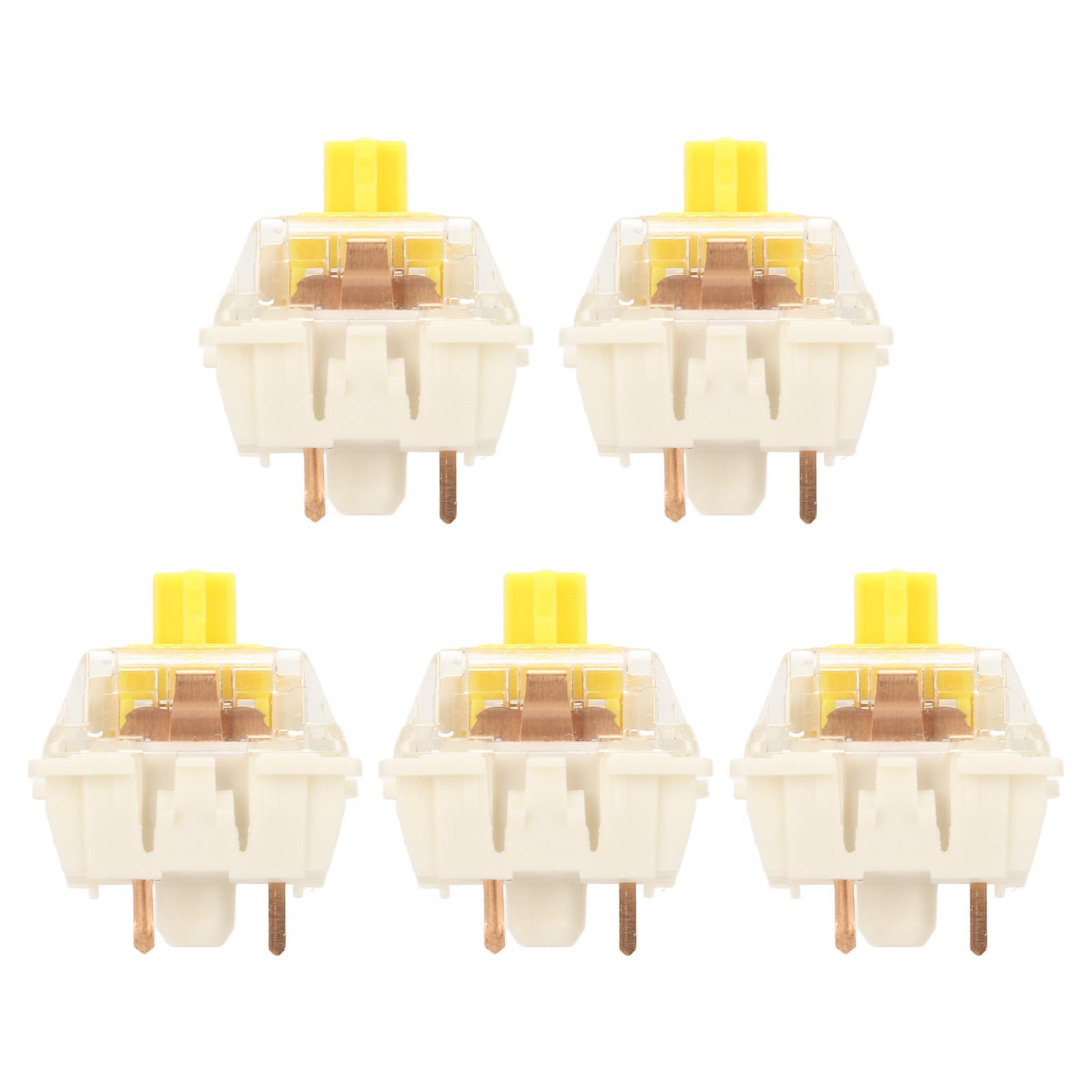 45 шт. Механические переключатели для клавиатуры Водонепроницаемые Подсветка Тихие Линейные Механические переключатели Клавиш Набор для DIY G Yellow PRO