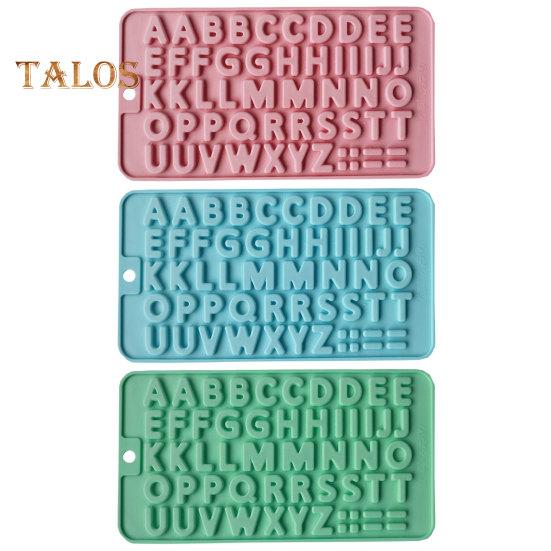 Formă de ciocolată cu alfabet Rezistență la temperaturi ridicate Aplicație largă Formă multifuncțională din silicon pentru tort de ciocolată de calitate alimentară