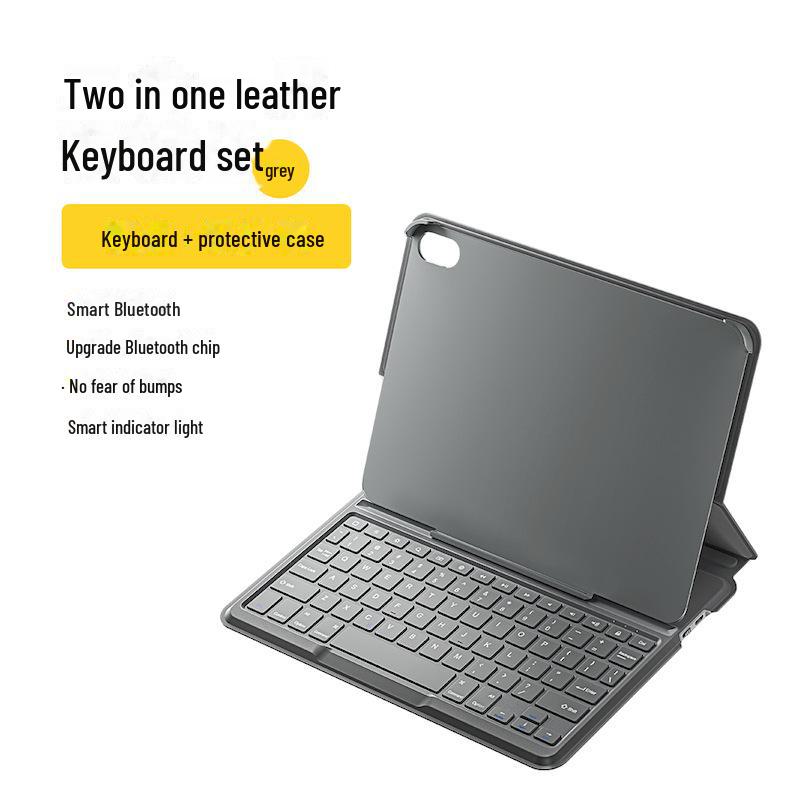 

ESSAGER Bluetooth-клавиатура и кожаный защитный чехол для планшета Apple iPad 10 10.9-inch серый