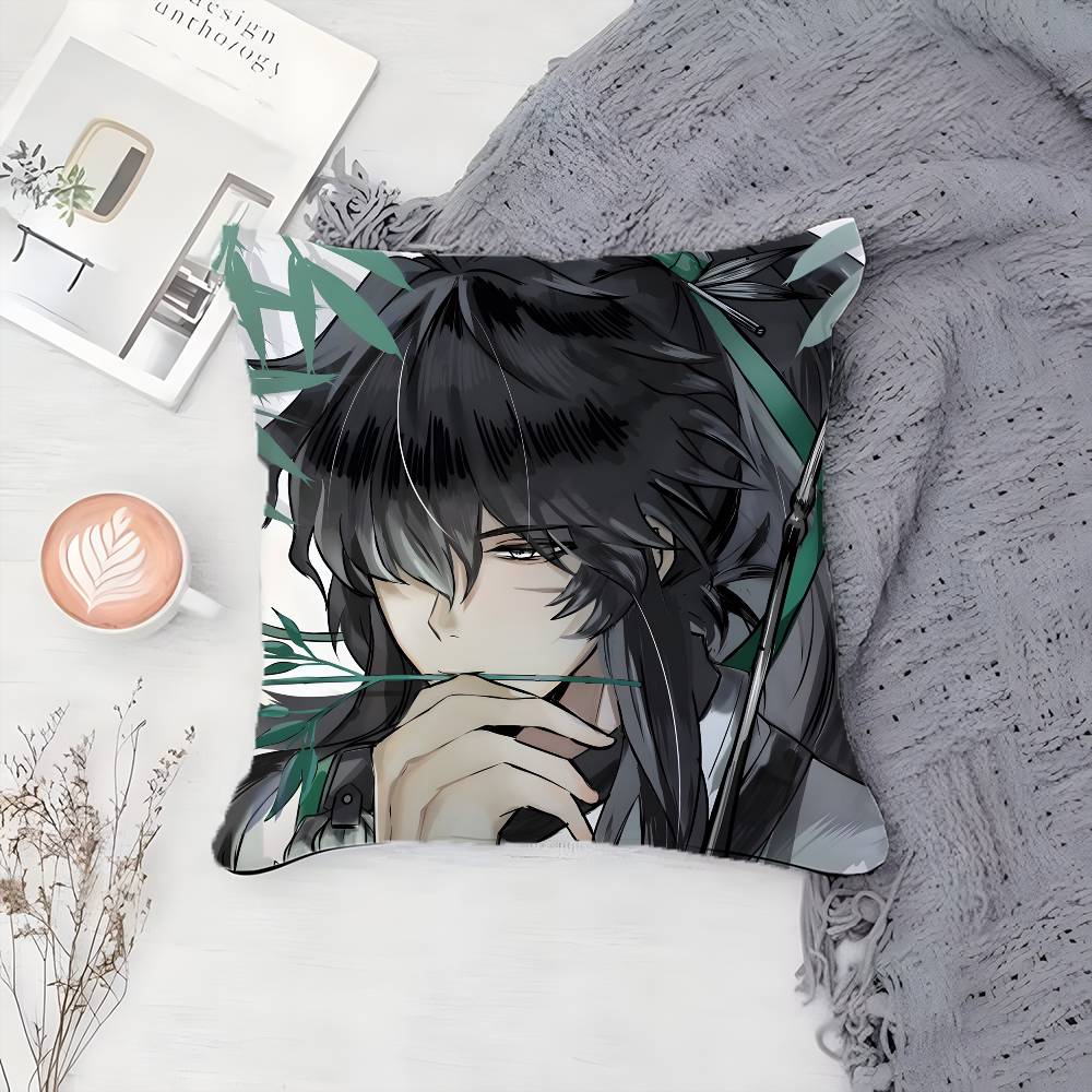 

Cool Qiuyuan W-Wuthering Waves-MT Pillow Case Printing Pillowcase Living Room Sofa Cushion Cover Bedroom Room Decor 12x12Inch