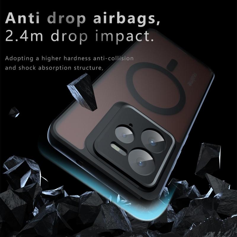 Pro Realme GT 7 6 Pro Pouzdro Matné Magsafe Odolné proti pádu Vestavěný airbag Rohy Materiál nežloutnoucí Měkký kryt
