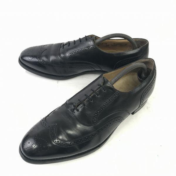 

USA Johnston & Murphy Leather Goodyear Wingtip [28.0/Black] Dress Shoes(USED)
